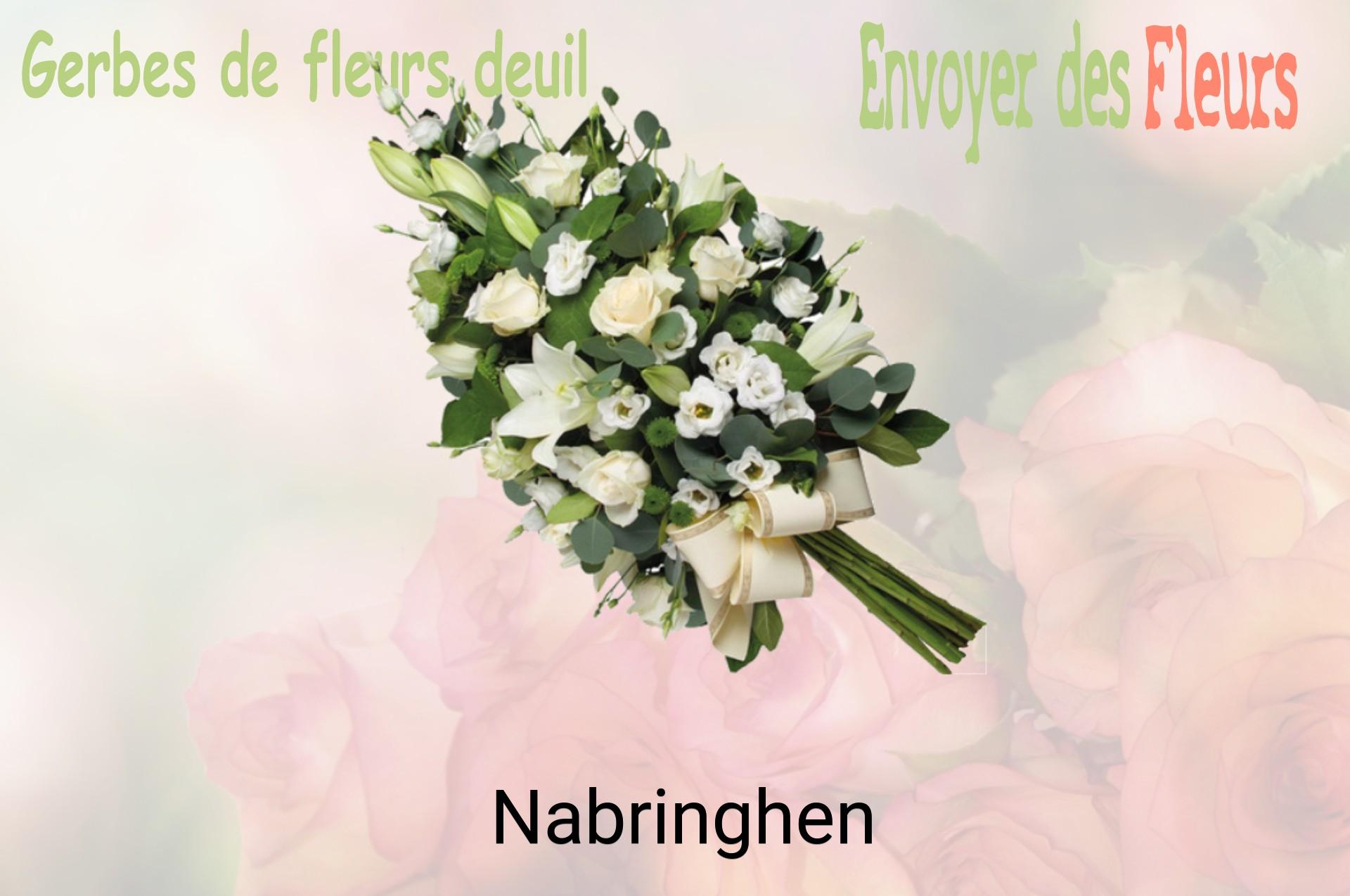 Gerbe de fleurs de deuil livrée à Nabringhen